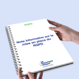 note informative sur la mise en place du RGPD