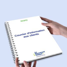 courrier d'information aux clients dans le cadre du rgpd